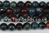 CAG5211 15 inches 8mm faceted round fire crackle agate beads