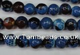 CAG5216 15 inches 8mm faceted round fire crackle agate beads