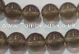 CAG5243 15.5 inches 12mm round Brazilian grey agate beads wholesale