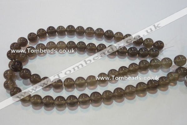 CAG5243 15.5 inches 12mm round Brazilian grey agate beads wholesale