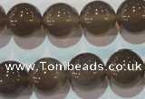 CAG5244 15.5 inches 14mm round Brazilian grey agate beads wholesale