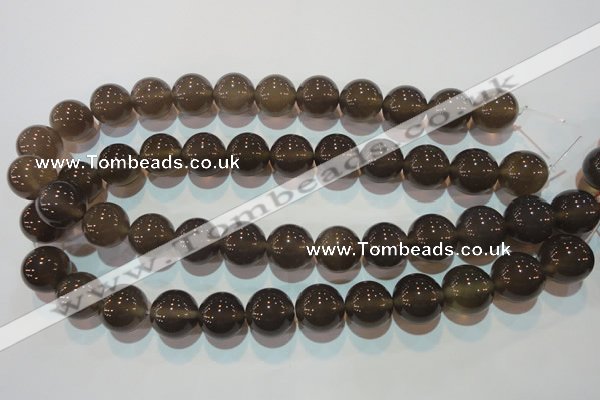 CAG5245 15.5 inches 16mm round Brazilian grey agate beads wholesale