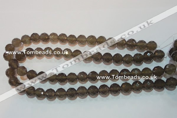 CAG5249 15.5 inches 12mm faceted round Brazilian grey agate beads