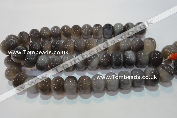 CAG5254 15.5 inches 15*20mm rondelle Brazilian grey agate beads