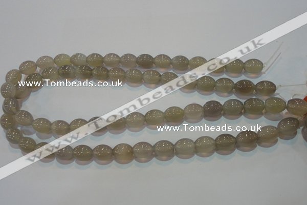 CAG5256 15.5 inches 10*12mm rice Brazilian grey agate beads