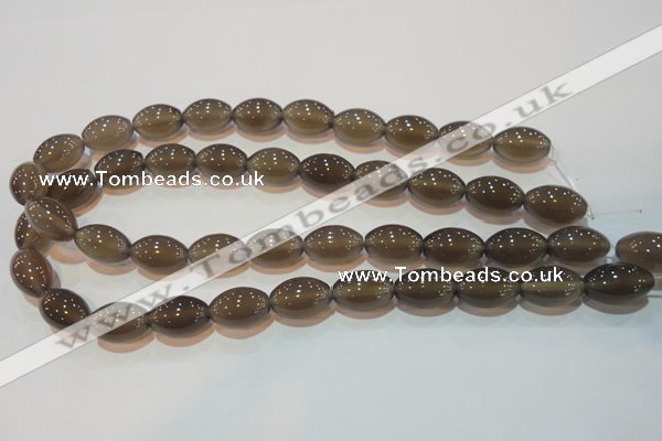CAG5257 15.5 inches 12*18mm rice Brazilian grey agate beads