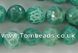 CAG5310 15.5 inches 6mm faceted round peafowl agate gemstone beads