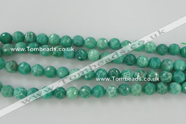 CAG5311 15.5 inches 8mm faceted round peafowl agate gemstone beads