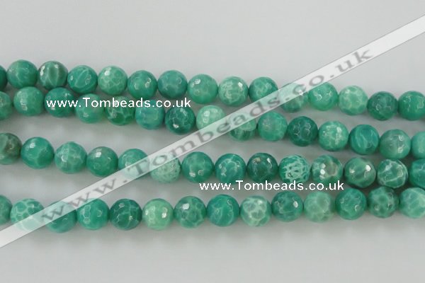 CAG5312 15.5 inches 10mm faceted round peafowl agate gemstone beads