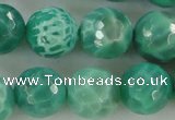 CAG5313 15.5 inches 12mm faceted round peafowl agate gemstone beads