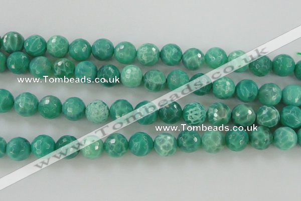 CAG5313 15.5 inches 12mm faceted round peafowl agate gemstone beads