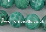 CAG5314 15.5 inches 14mm faceted round peafowl agate gemstone beads