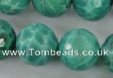 CAG5315 15.5 inches 16mm faceted round peafowl agate gemstone beads