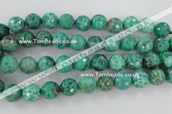 CAG5315 15.5 inches 16mm faceted round peafowl agate gemstone beads