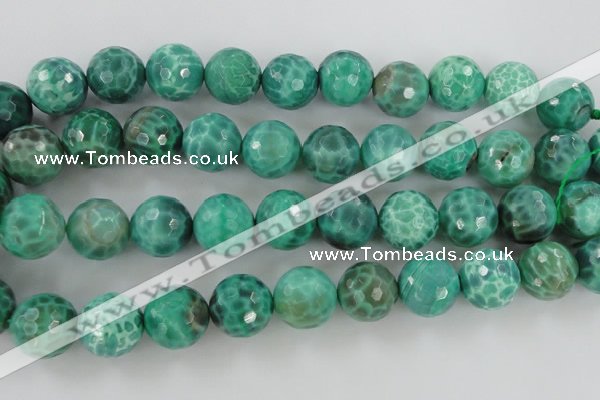 CAG5317 15.5 inches 20mm faceted round peafowl agate gemstone beads