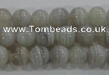 CAG5321 15.5 inches 6mm round grey line agate beads wholesale