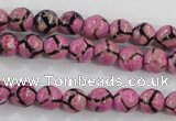 CAG5347 15.5 inches 8mm faceted round tibetan agate beads wholesale