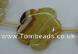 CAG5401 15.5 inches 30mm carved flower dragon veins agate beads