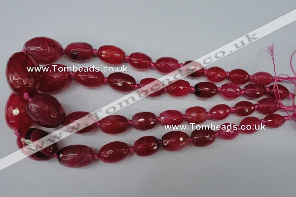 CAG5404 10*14mm – 20*30mm faceted drum dragon veins agate beads