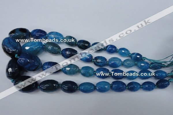 CAG5407 10*14mm – 20*30mm faceted drum dragon veins agate beads