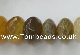 CAG5411 8*12mm – 13*22mm faceted rondelle dragon veins agate beads