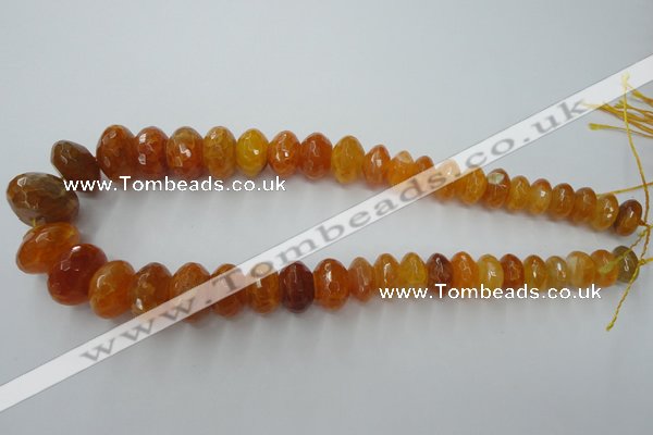 CAG5412 8*12mm – 13*22mm faceted rondelle dragon veins agate beads