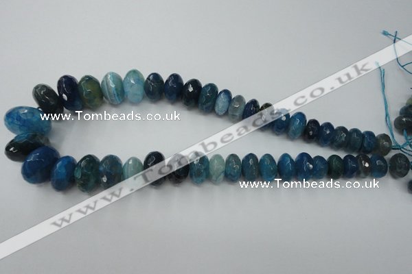 CAG5416 8*12mm – 13*22mm faceted rondelle dragon veins agate beads