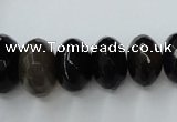 CAG5419 8*12mm – 13*22mm faceted rondelle dragon veins agate beads