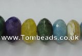 CAG5420 8*12mm – 13*22mm faceted rondelle dragon veins agate beads