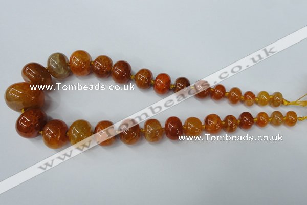 CAG5422 8*12mm – 20*30mm rondelle dragon veins agate beads