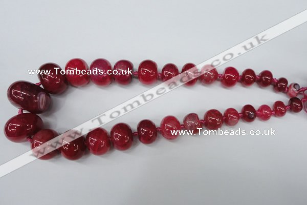 CAG5423 8*12mm – 20*30mm rondelle dragon veins agate beads