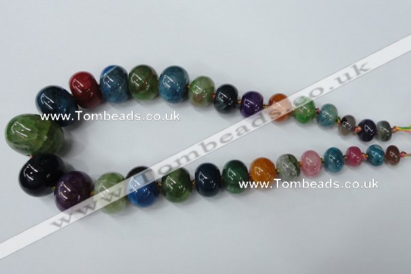 CAG5428 8*12mm – 20*30mm rondelle dragon veins agate beads