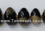 CAG5433 7*11mm – 15*22mm rondelle agate druzy geode agate beads