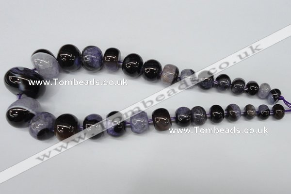 CAG5437 7*11mm – 20*30mm rondelle agate druzy geode agate beads