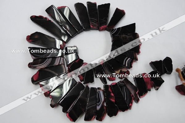 CAG5461 15.5 inches 16*26mm - 20*66mm freeform agate gemstone beads