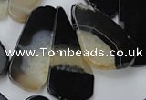 CAG5469 15.5 inches 25*35mm - 30*60mm freeform agate gemstone beads