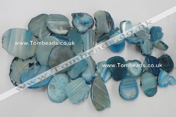 CAG5473 15.5 inches 16*22mm - 40*45mm freeform agate gemstone beads