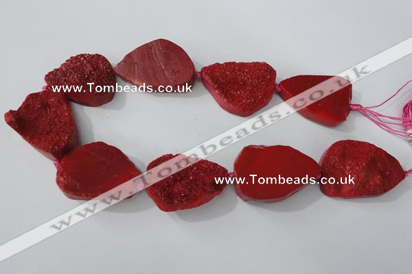 CAG5482 15.5 inches 30*40mm freeform agate gemstone beads