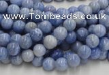 CAG550 16 inches 4mm round blue agate gemstone beads wholesale