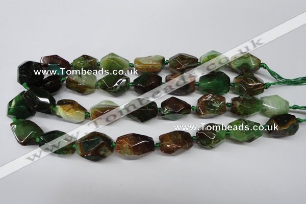 CAG5505 15.5 inches 15*20mm – 20*25mm faceted nuggets agate beads