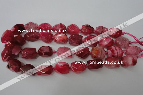 CAG5508 15.5 inches 15*15*20mm faceted nuggets agate beads