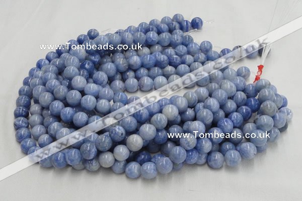 CAG551 16 inches 6mm round blue agate gemstone beads wholesale