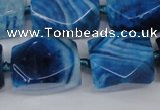 CAG5511 15.5 inches 16*17*22mm faceted nuggets agate beads