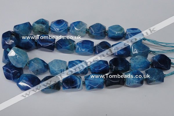 CAG5511 15.5 inches 16*17*22mm faceted nuggets agate beads