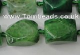 CAG5512 15.5 inches 16*17*22mm faceted nuggets agate beads