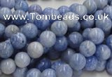 CAG552 16 inches 8mm round blue agate gemstone beads wholesale