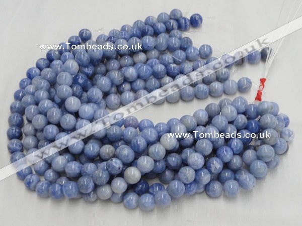 CAG553 16 inches 10mm round blue agate gemstone beads wholesale