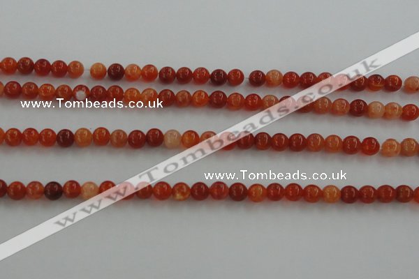 CAG5560 15.5 inches 4mm round natural fire agate beads wholesale