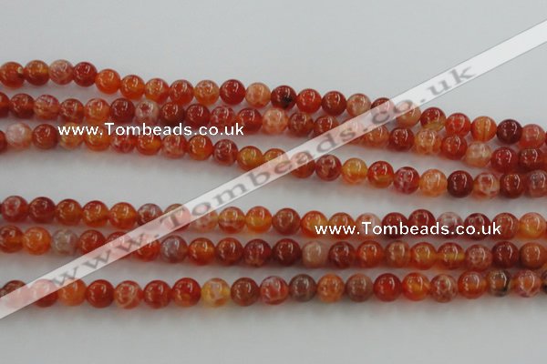 CAG5561 15.5 inches 6mm round natural fire agate beads wholesale
