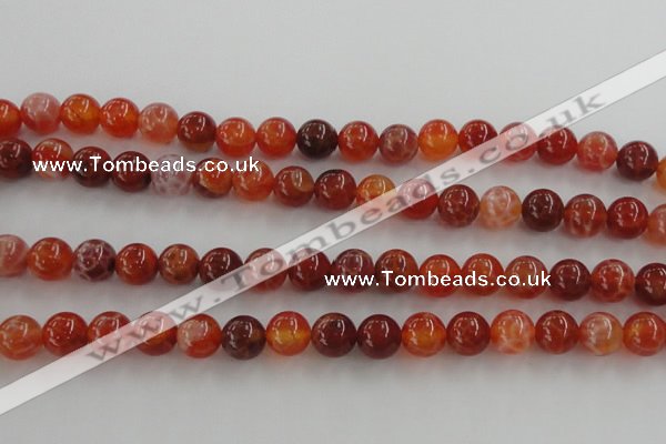 CAG5562 15.5 inches 8mm round natural fire agate beads wholesale